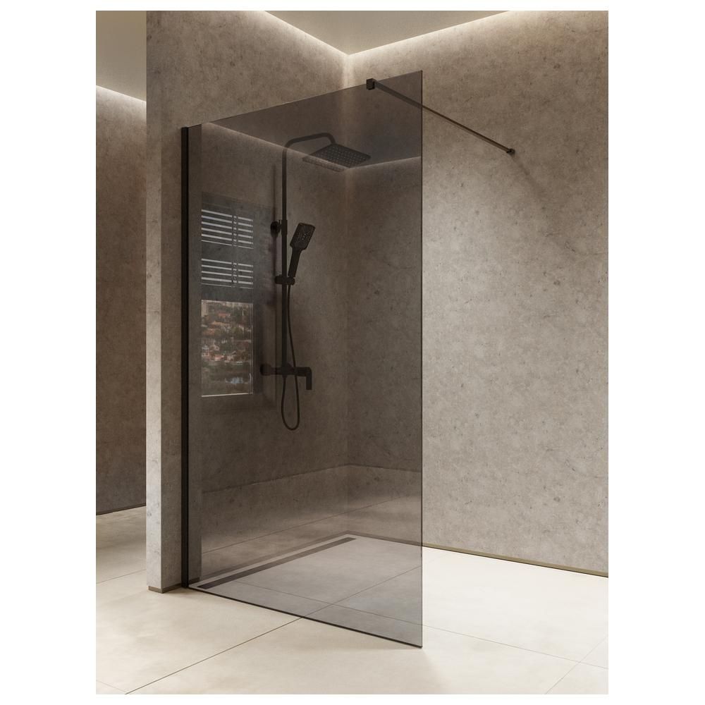 Душевая перегородка Knotlor WI120TG0BL 120х200, черный