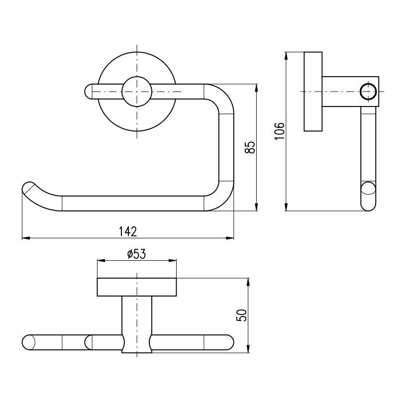 Держатель для туалетной бумаги Rav Slezak COLORADO COA0401, хром, артикул COA0401