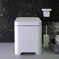 KNIEF Feel Унитаз напольный безободковый 58х39х42 см, с крышкой микролифт , цвет белый матовый