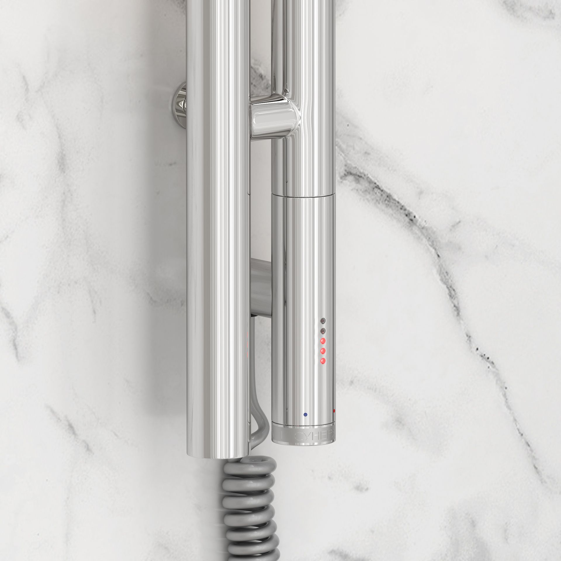 Полотенцесушитель, Сунержа, Нюанс 3.0, электрический, ширина, мм-85, глубина, мм-105, высота, мм-1800, межосевое расстояние-1596, нагревательный элемент-ТЭН, подключение-нижнее справа, электрокомплект-МЭМ, мощность, Вт-300, в комплектацию входит один двой