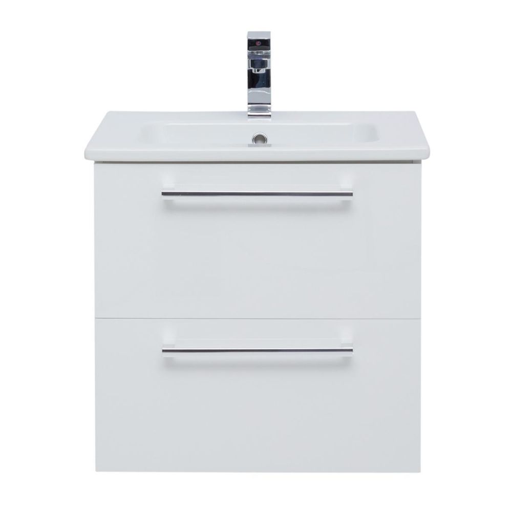 Тумба под раковину подвесная Dreja Gio 60 см, белый, артикул 77.0101W