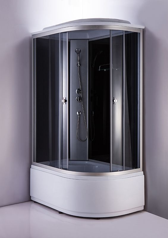 Душевая кабина Niagara NG-2510 120x80 L стекло тонированное задняя стенка Черная Душевая кабина Niagara NG-2510 120x80 L стекло тонированное задняя стенка Черная