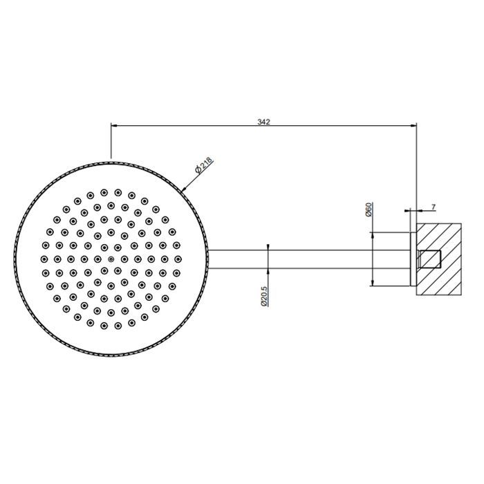 Gessi Anello/Ingranaggio Душевая головка для настенного крепления, поворотная с шарниром,  D218 мм, цвет Finox Brushed Nickel