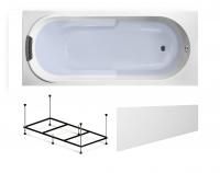 Комплект 4 в 1 Lavinia Boho Bristol S2-3502005P, акриловая ванна 150x75 см, металлический каркас с монтажным набором, подголовник, лицевой экран