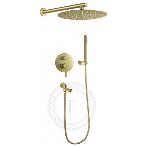 Душевая система встраиваемая FILARETE Roun FL1020MG, матовое золото