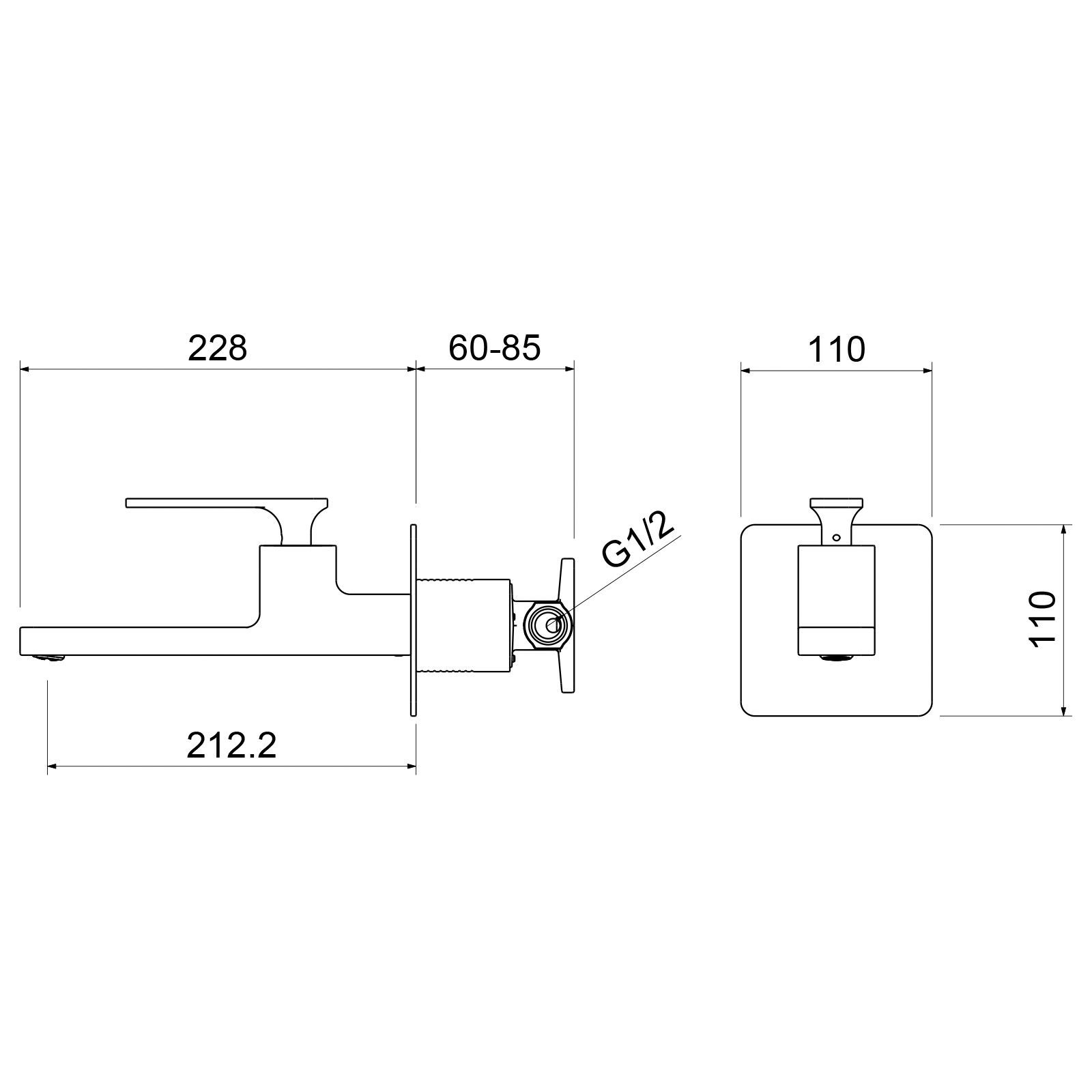 Смеситель для раковины встроенный Timo Torne 4372/03SM черный, артикул 4372/03SM