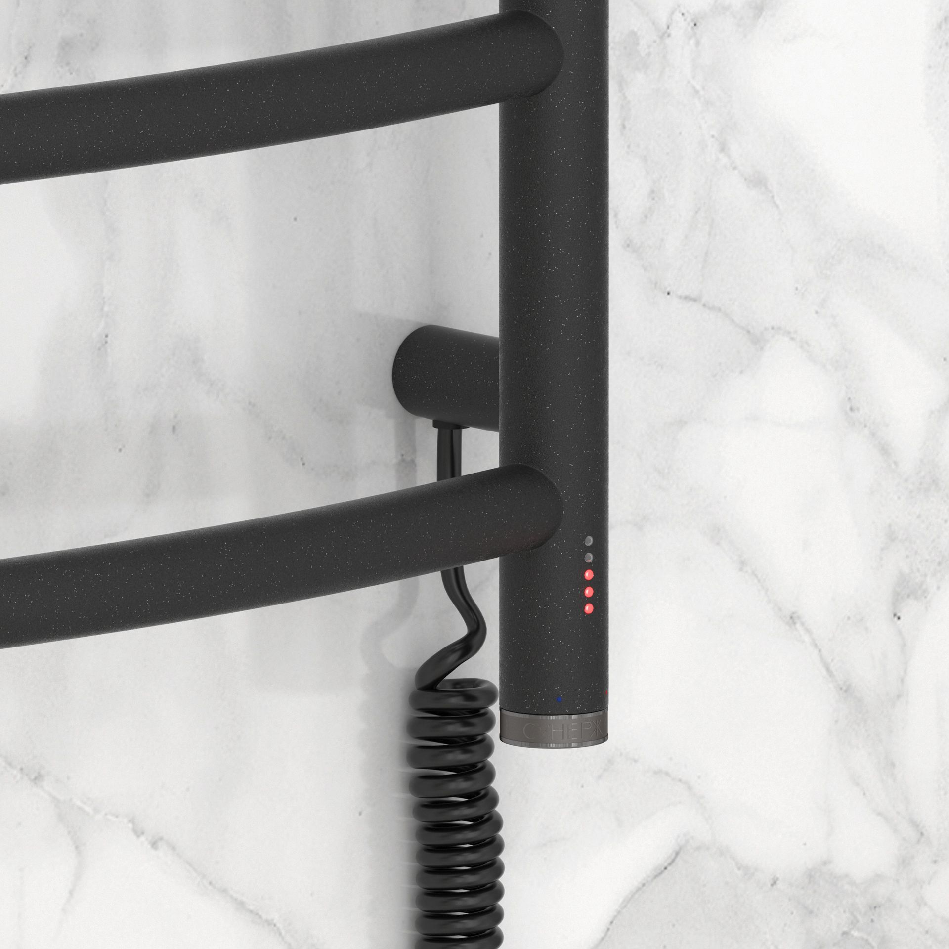 Полотенцесушитель электрический "ГАЛАНТ 4.0" 600х500 правый (Тёмный титан муар)