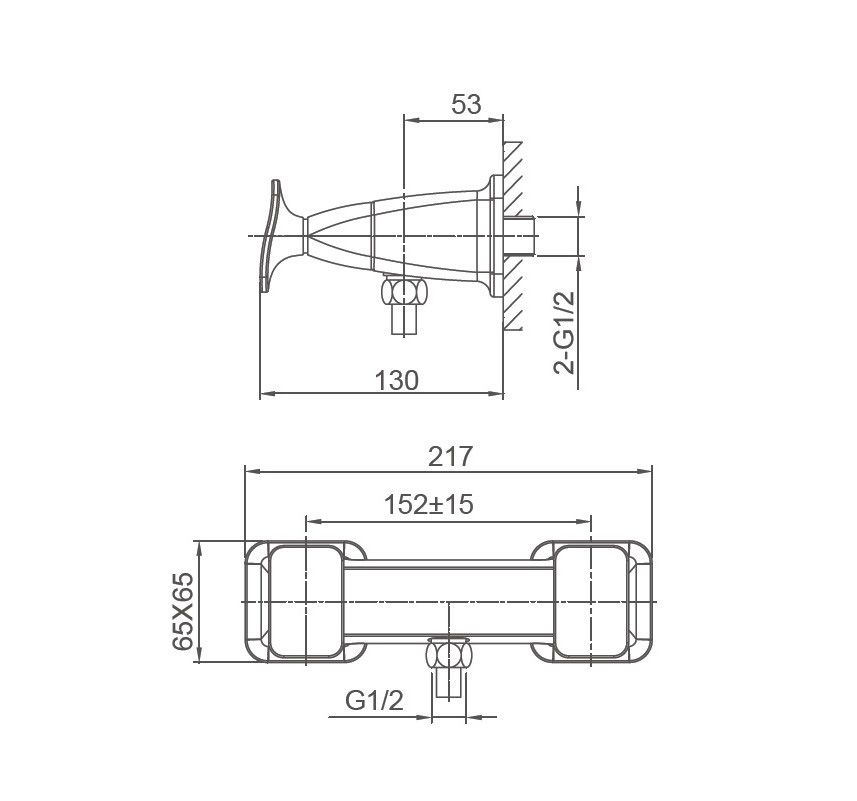 Смеситель для душа WONZON & WOGHAND SHAKESPEARE, Темное золото (WW-654101-DG)