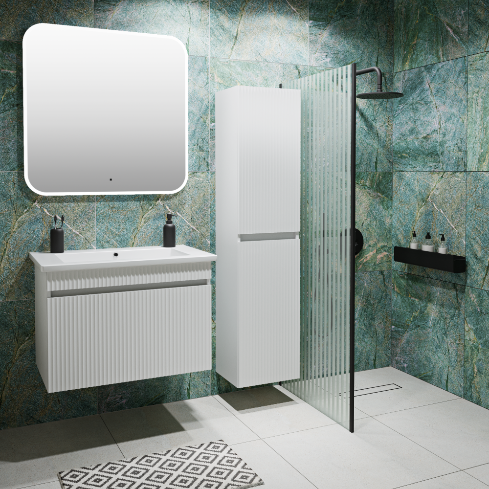 Шкаф-колонна Runo Модена белый (00-00003974), артикул 00-00003974