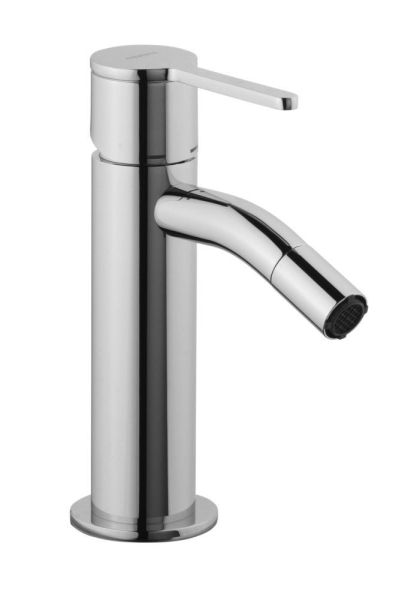 Emmevi Filobrass, однорычажный (со стержнем) смеситель для биде с донным клапаном click-clack, цвет черный матовый