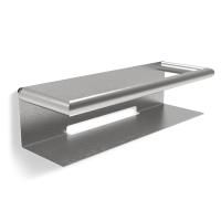 Полка, Decor Walther, MIKADO, прямоугольная, одноярусная, ширина, мм-300, глубина, мм-100, высота, мм-80, тип установки-настенный, материал-металл, цвет-сталь матовая
