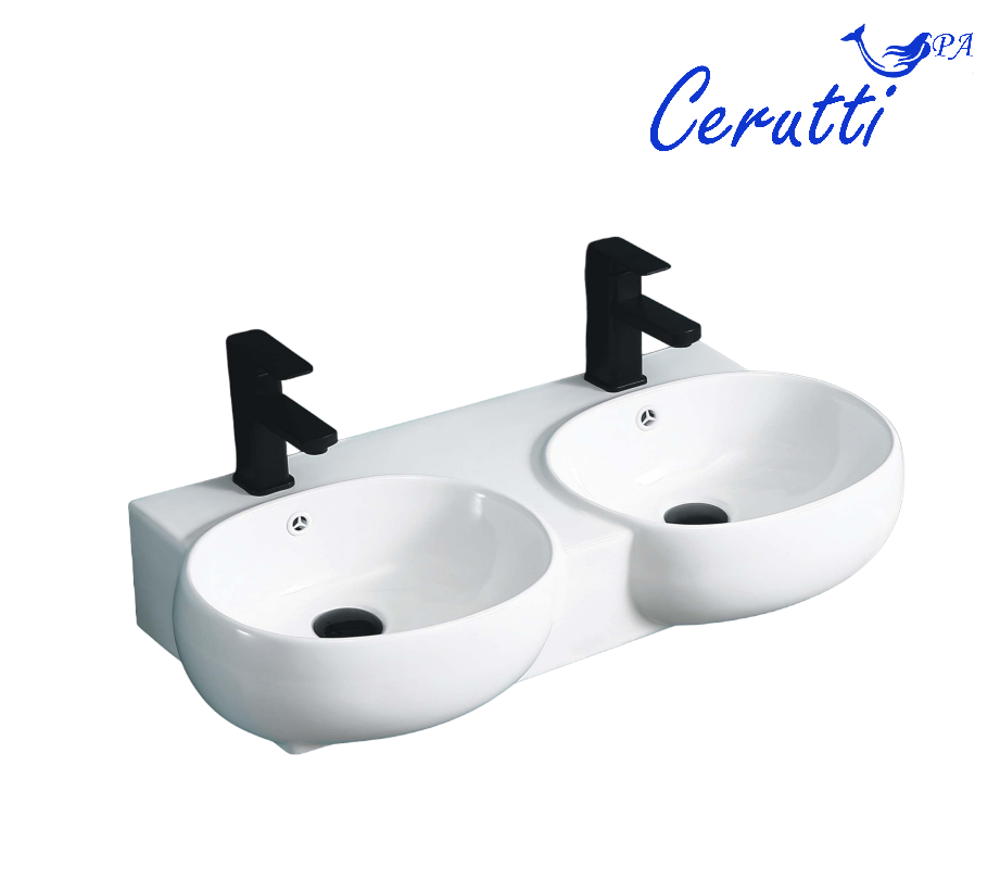 Раковина Double VIVA (805х385х175) двойная накладная Cerutti SPA