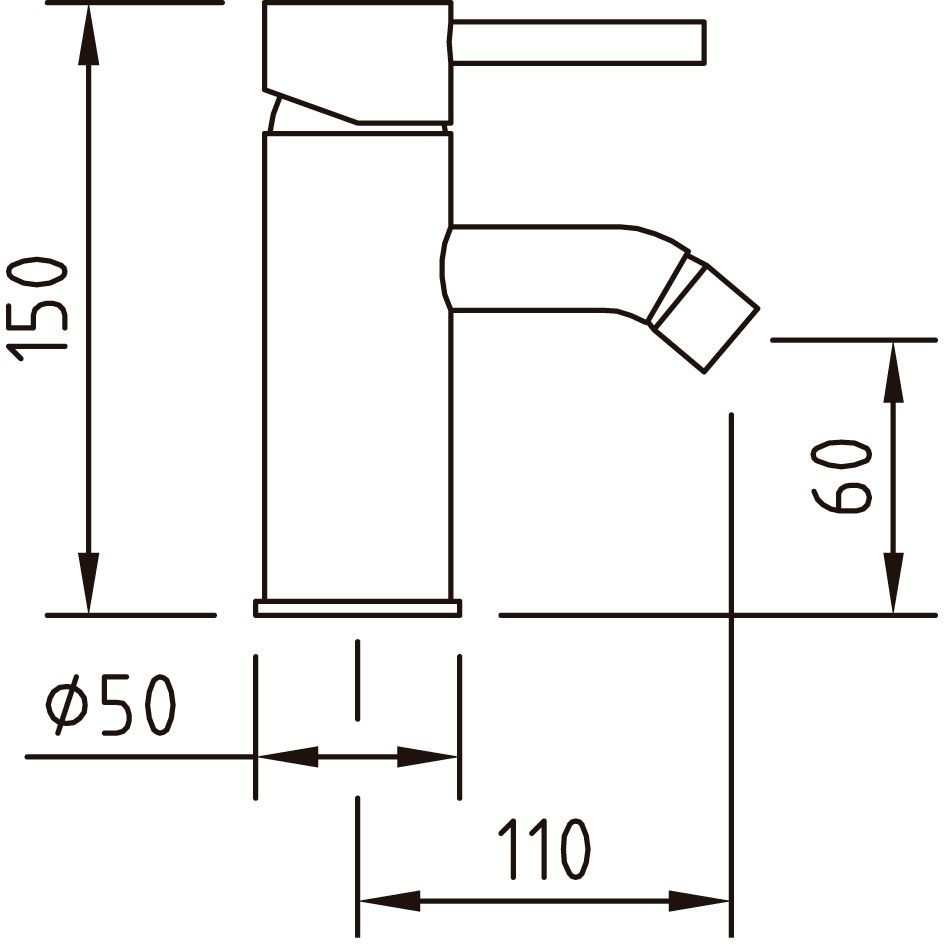 CAIMAN ELEGANCE Смеситель для биде, ec1, хром CAIMAN ELEGANCE Смеситель для биде, ec1, хром