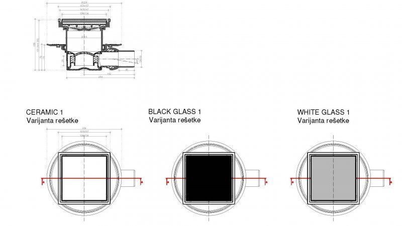 Душевой трап Pestan Confluo Standard White Glass 1 Gold Душевой трап Pestan Confluo Standard White Glass 1 Gold