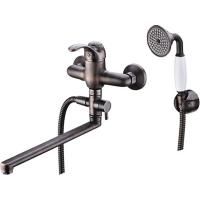 Смеситель для ванны WasserKRAFT Isar 1302L универсальный Темная бронза