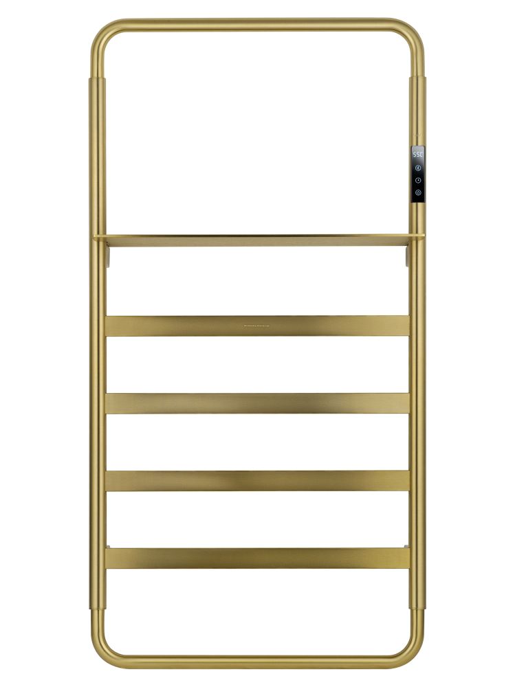 Полотенцесушитель электрический WONZON & WOGHAND DÜSSELDORF, Брашированное золото (WW-A203-BG)