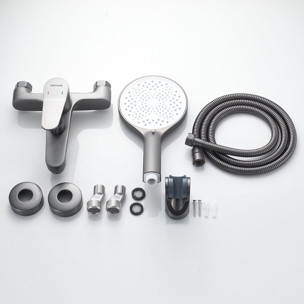 Смеситель для ванны Shevanik S6202T, оружейная сталь, артикул S6202T