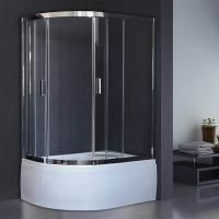 Душевой угол Royal Bath RB 8120BK-T-CH (прозрачное) правый
