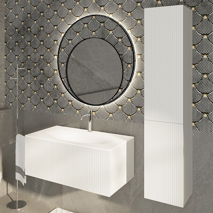 TW Shape комплект мебели, база с раковиной Kerasan 547001*1, 102х52см, с 1-м выдвиж. ящиком с механизмом push to open, цвет: белый матовый RAL9003 TW Shape комплект мебели, база с раковиной Kerasan 547001*1, 102х52см, с 1-м выдвиж. ящиком с механизмом push to open, цвет: белый матовый RAL9003