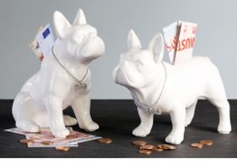 Casablanca, керамическая копилка "Бульдоги", цвет белый (продаются парой), артикул 96369