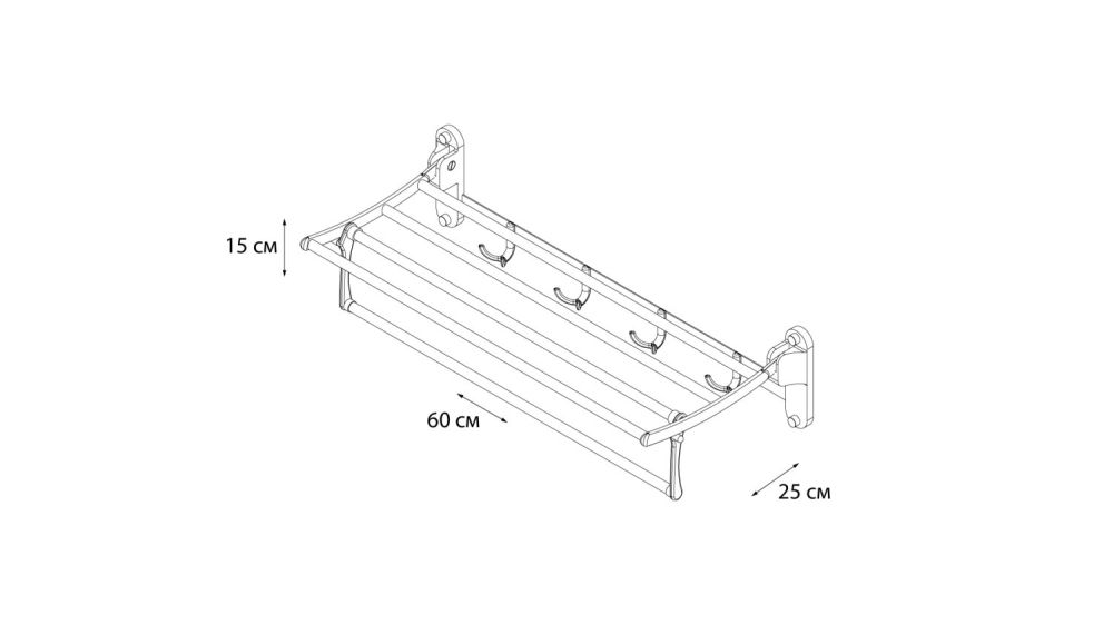 Полка для полотенец Grampus GR-101, артикул GR-101