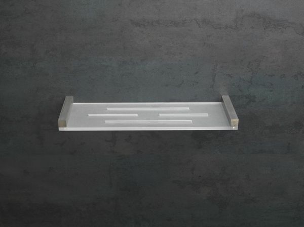 Stil Haus Saturno, полка из оргстекла, длина 32 см, цвет сатинированная сталь