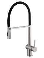 Смеситель для кухни с гибким изливом WONZON & WOGHAND, Брашированный никель (WW-88438003-BN)