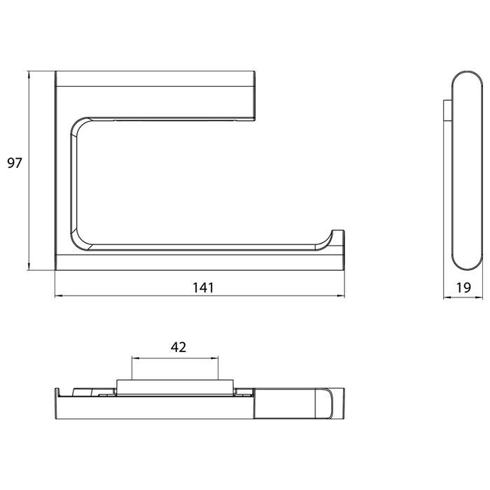 Emco Flow Держатель туалетной бумаги без крышки, цвет хром