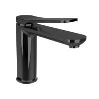 Bongio GIO2 Смеситель для раковины высокий 280 мм на 1 отв., излив 141 мм, цвет: черный матовый