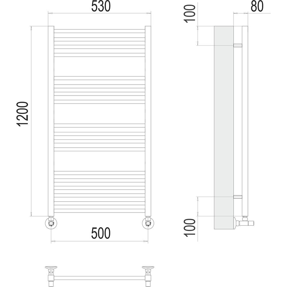 Полотенцесушитель водяной Terminus Ватикан П18 50х120