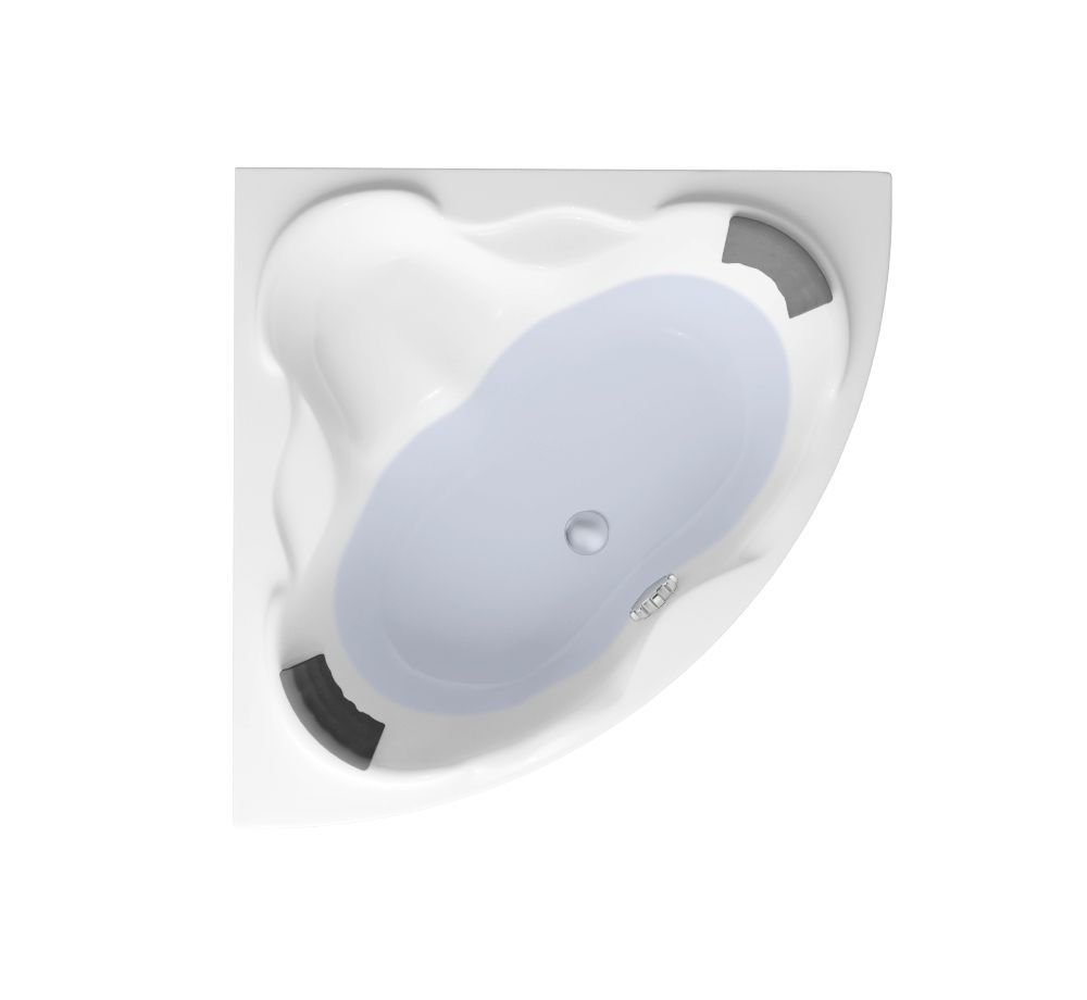 Комплект 4 в 1 Lavinia Boho Elegant S2-3705014P, акриловая ванна 140x140 см, усиленный металлический каркас с монтажным набором, мягкий силиконовый подголовник 2 штуки, лицевой экран