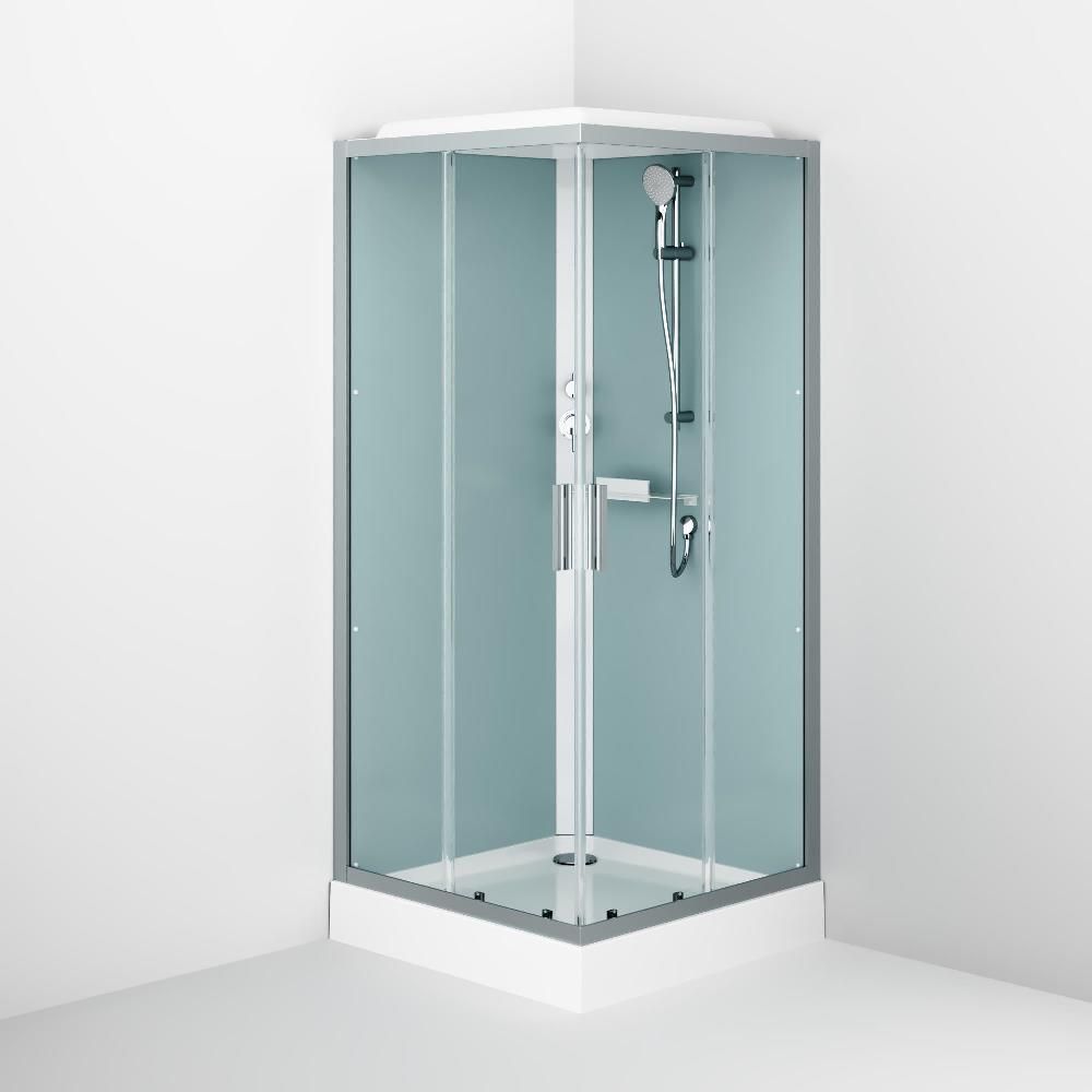 W90C-403-090MT Gem Square кабина душевая 90x90, профиль матовый хром, стекло прозрачное W90C-403-090MT Gem Square кабина душевая 90x90, профиль матовый хром, стекло прозрачное