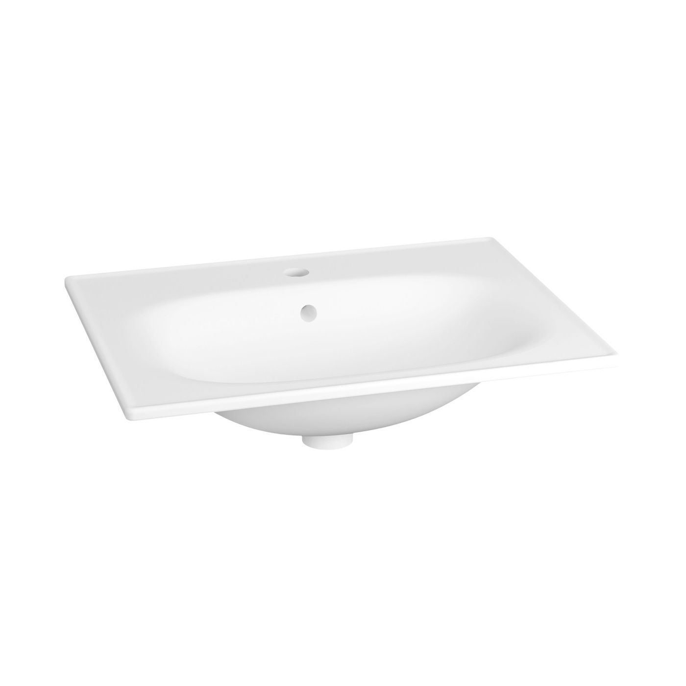 Комплект 5 в 1 Lavinia Boho Bathroom Sink 21510255, врезная фарфоровая раковина 60 см, смеситель, латунный сифон, донный клапан quick-clac, угловые вентили 2 шт.