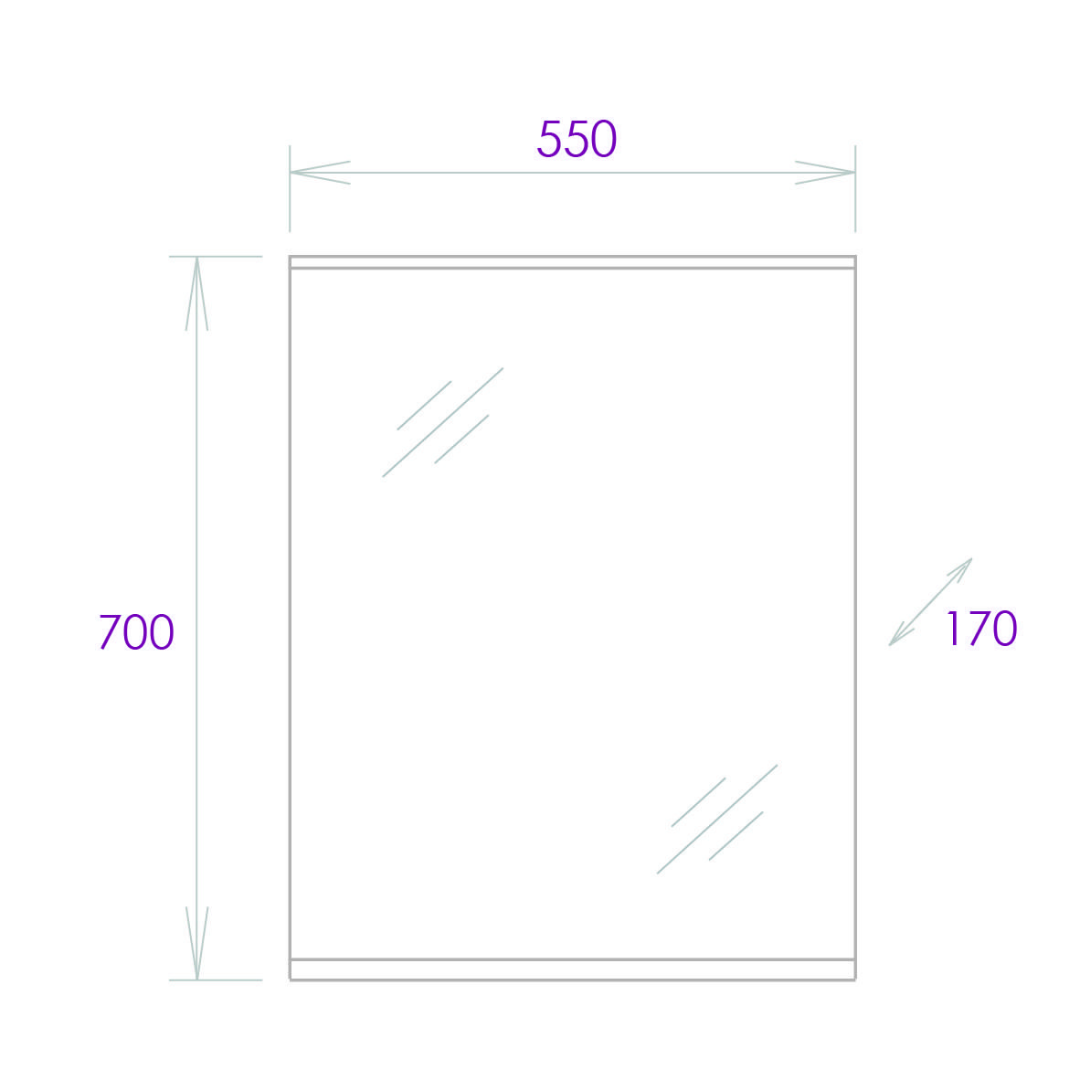 Зеркало Onika Коралл 55 белое, с подсветкой