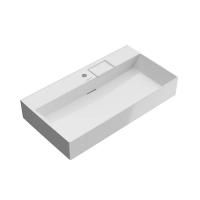 Раковина LOGICA мебельная\подвесная с одним отверстием 90, белая глянцевая