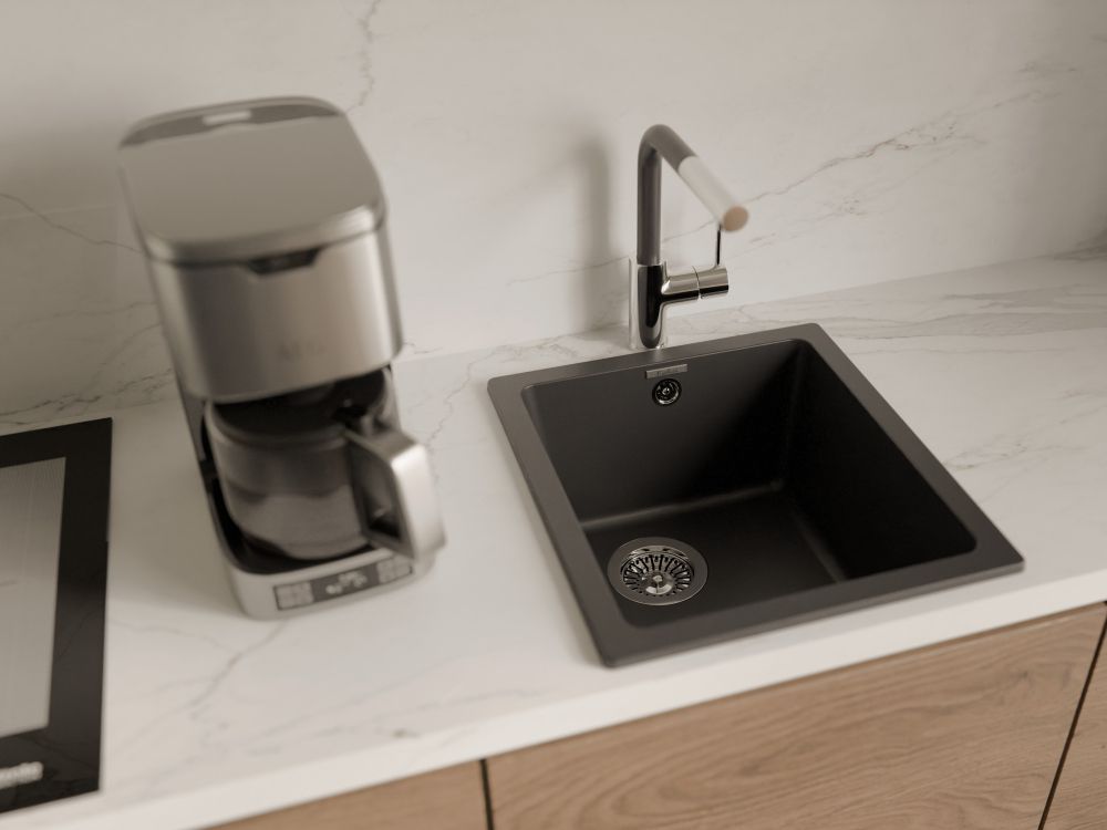 Rivelato Смеситель для кухни  Ledro Г-обр.с выдвижной лейкой D-35мм antracite cromo арт., артикул 9022208 antracite cromo