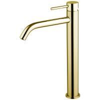 Fima Carlo Frattini Spillo Up Cмеситель для раковины, на 1 отв., высокий, XS, без донного клапана, цвет: золото