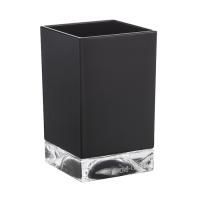 Стакан, Laufen, Kartell by, одинарный, ширина, мм-70, глубина, мм-70, высота, мм-120, тип установки-настольный (свободностоящий), материал стакана-пластик, цвет-плотный черный