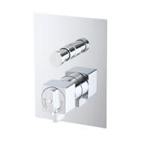 KVANT См-ль скрытого монтажа моноком., 2-х позиционный термостат. с девиатором, хром