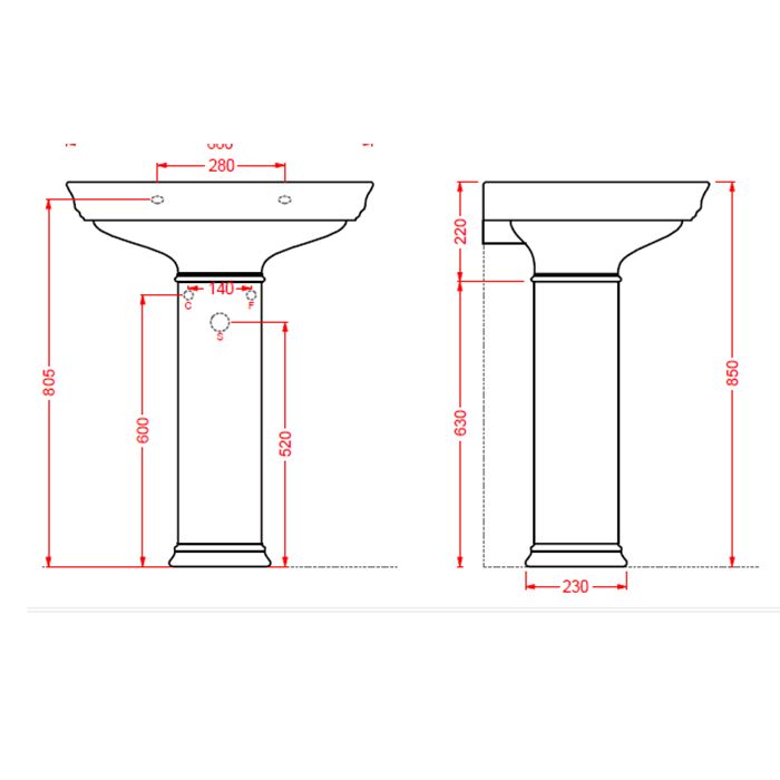 Artceram CIVITAS Колонна для раковины 68 см. цвет белый