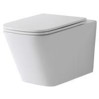 Унитаз, TECE, TeceSpring S, безободковый (с открытым смывным краем), тип установки-подвесной, ширина, мм-340, глубина, мм-515, высота, мм-350, форма чаши-прямоугольная, выпуск-горизонтальный, материал-керамика, сиденье-в комплекте, цвет-белый