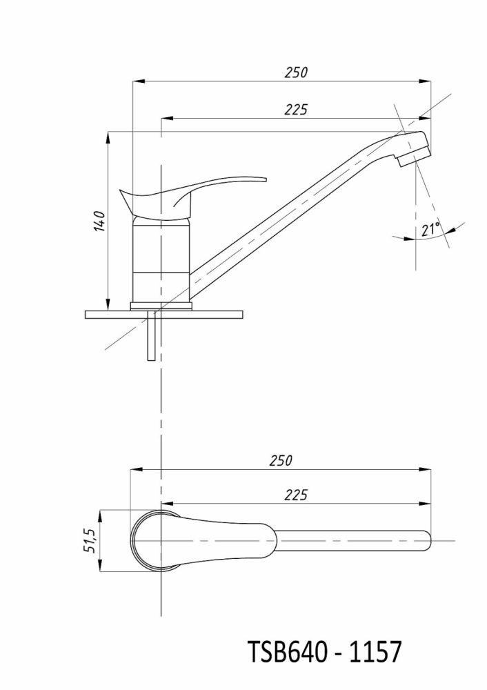 Смеситель для кухни TSARSBERG (TSB-640-1157) тип См-МОЦБА, См-УмОЦБА, артикул TSB-640-1157