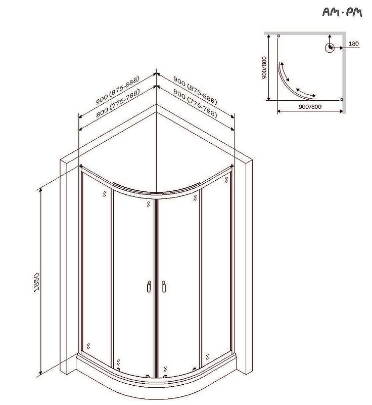 Акриловый поддон для душа AM.PM X-Joy 90x90 W88T-205-090W Белый Акриловый поддон для душа AM.PM X-Joy 90x90 W88T-205-090W Белый