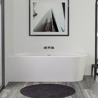 KNIEF Wall Corner L  Ванна 180х80х60см, с компл. крепл.к стене, без слива-перелива, цвет белый