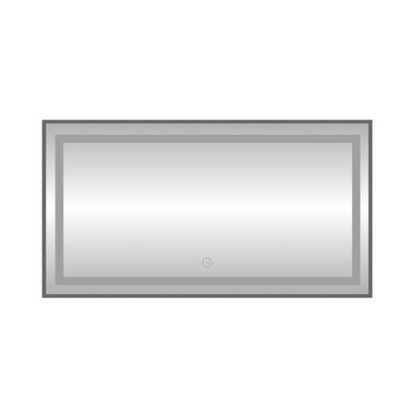 Зеркало с подсветкой LED Fixsen FX-2090F прямоугольное 90х70 см, графит