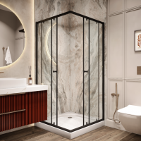 Уголок ZEQ911B душевой PARLY с поддоном