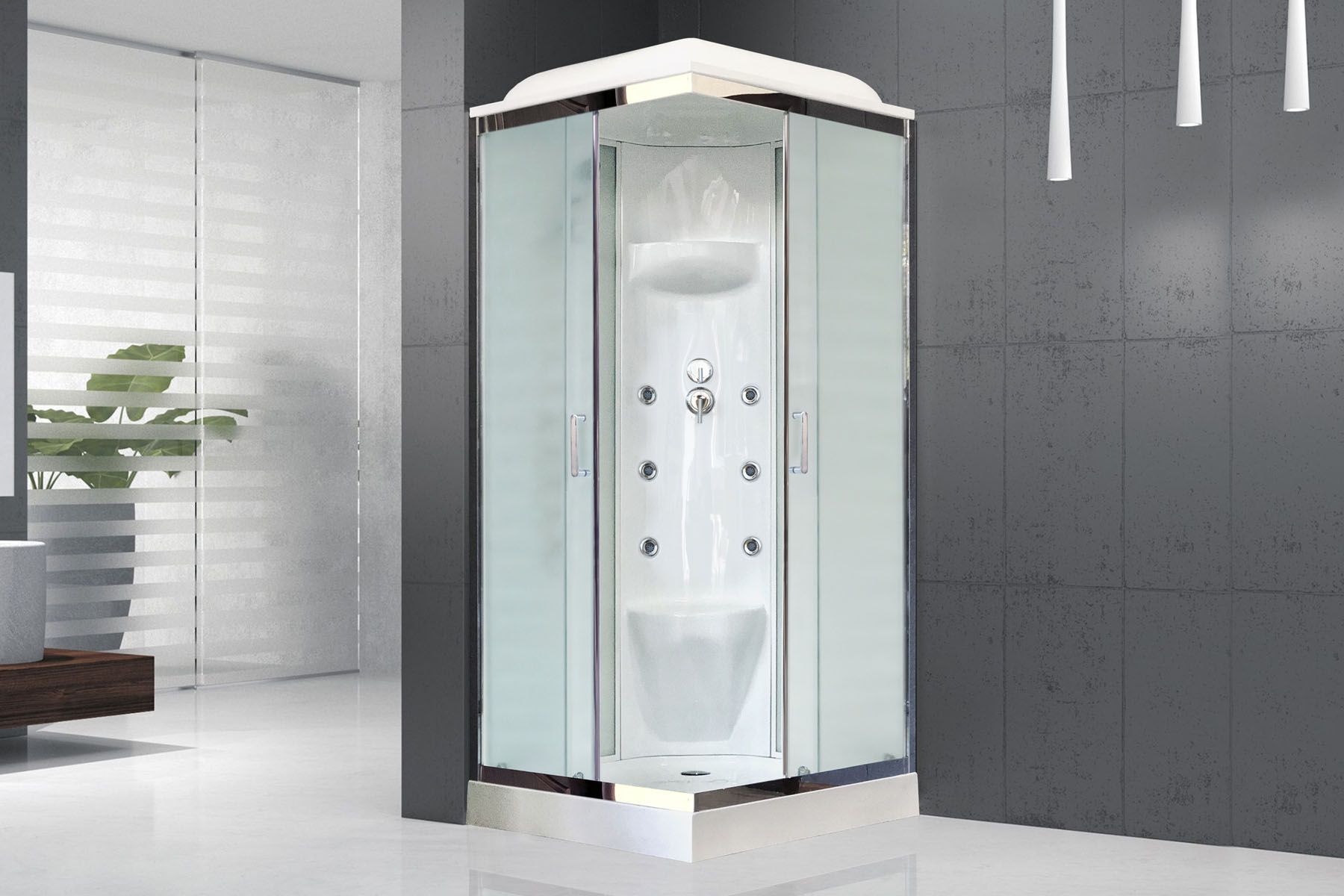 Душевая кабина Royal Bath RB 90HP7-WC-CH (белое/матовое) Душевая кабина Royal Bath RB 90HP7-WC-CH (белое/матовое)