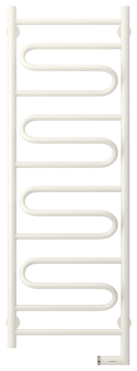 Полотенцесушитель электрический "ЭЛЕГИЯ 2.0" 1200х400 / МЭМ правый (Белый (RAL-9003))