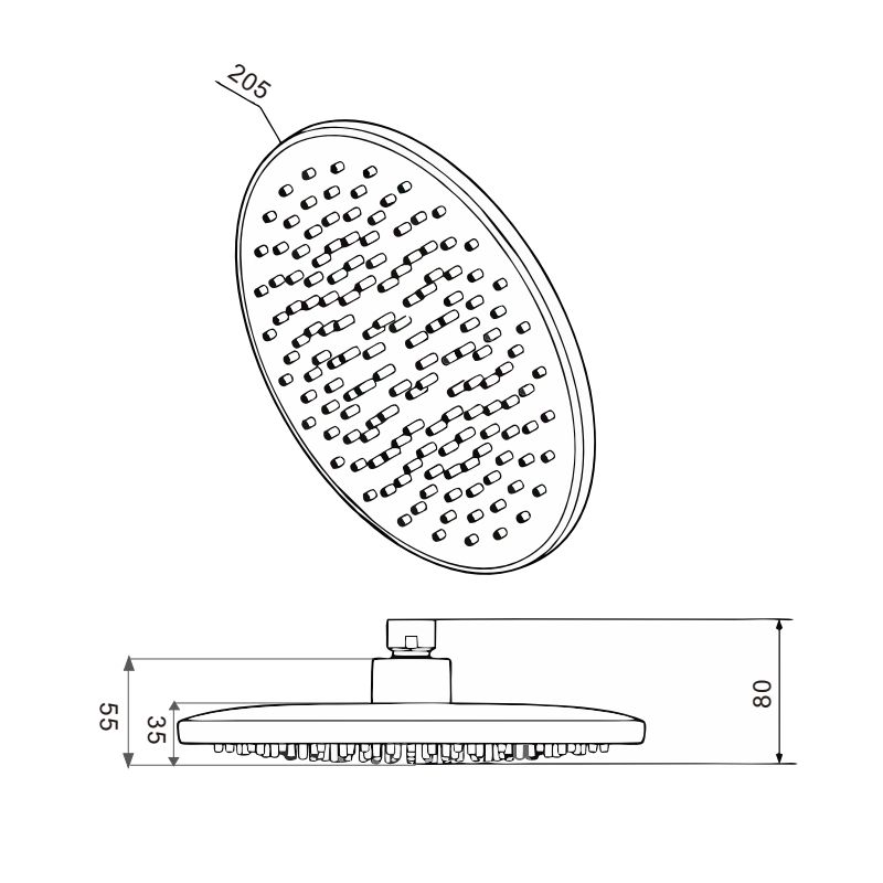 Верхний душ D-Lin D61065-1, хром