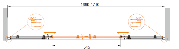 Душевая шторка на ванну CEZARES ECO-O-VF-2